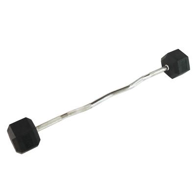 China Commercial Use Gym Home Use Hex 25kg Gym Barbell Weight Set Wholesale 10-50kg Rubber Hex Dumbbell for sale