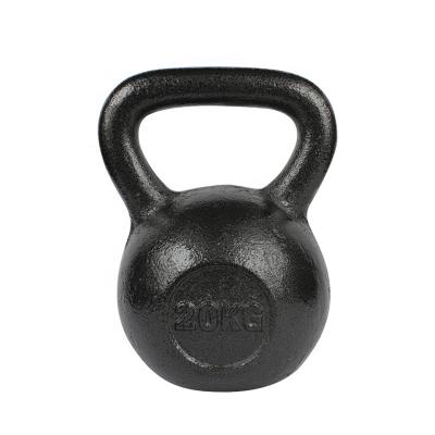 China Universal Color 10kg Hot Selling Bodybuilding Fitness Bodybuilding Solid Black Cast Iron Baking Kettlebell for sale