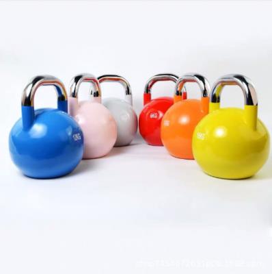 China Commercial Use Factory Fitness High Quality Commercial Grade Colored Cast Iron Kettlebell Wholesale Custom Competition for sale