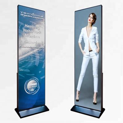 Cina good quality high refresh indoor led poster display screen transparent led poster in vendita