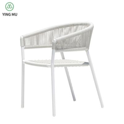 China Garden Furniture Restaurant Easy Carry Commercial Outdoor Dining Wicker Chair for sale