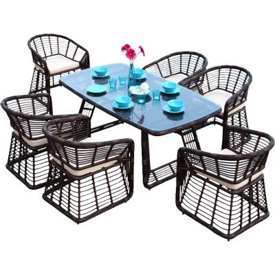 China Eco-friendly\UV Resistant\Water Proof\Weather Resistant Garden Chairs Outdoor Furniture PE Rattan Furniture Table and Chairs High Quality Rattan Furniture for sale