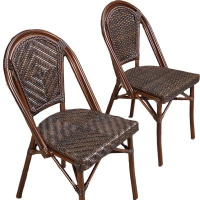 China Durable Outdoor Wicker Chair Chair Furniture UV-Resistant All Weather Used Rattan Weaving Chairs for sale