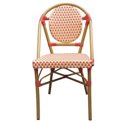 China Ourdoor stackable wicker chair rattan for cafe simple fashion rattan chair for sale