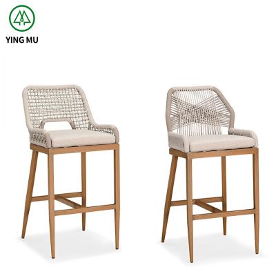 China Easy carry outdoor furniture rattan\lightweight hot sale\UV-resistant\waterproof\factory supply eco-friendly woven dining chair rope garden chair for sale