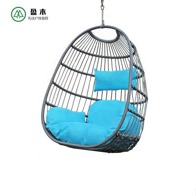 China Leisure Style Folding Swing Hanging Chair in Rattan Weaving for Camping Swing Chair Leisure Egg Swing All Weather Used Garden Chair for sale