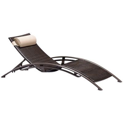 China Weather Furniture Sun Lounge Outdoor Lightweight Portable Convertible For Beach Sun Couch for sale