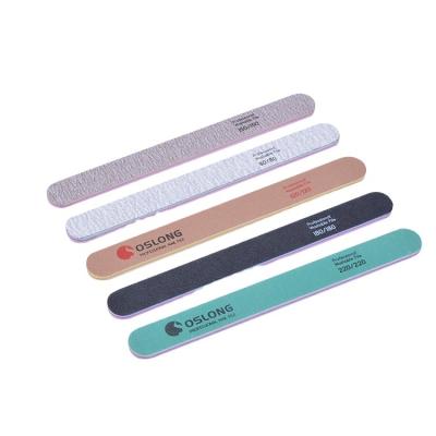 China Washable Grit 100/180 Wholesale Goods Nail File OEM Manicure Private Label Straight Nail Files & Pads for sale