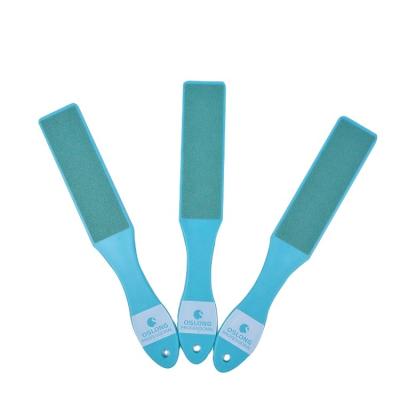 China Two Way Exfoliation Blue Professional Callus Remover Plastic Pedicure Foot File Folder for sale