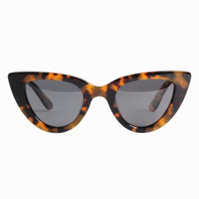 China LS7004-C1 Cat eye acetate frame handmade material polarized uv400 sunglasses and green for sale