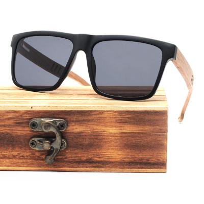 China Handmade Cellulose Wood Frames Bamboo Sunglasses Big Size Men Style Eco Polarized Sunglasses for sale