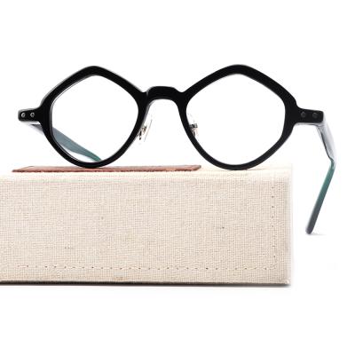 China Unique Stylish Cellulose Acetate Frames Medicare Eye Glasses Handmade Acetate 2022 Fashionable Optical Glasses for sale