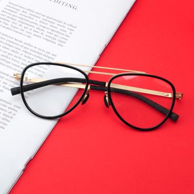 China Super Light Frames 2022 New Next Fashionable Women's Men's Fashionable Women's Unisex Acetate Metal Eyeglasses Frame Glasses for sale