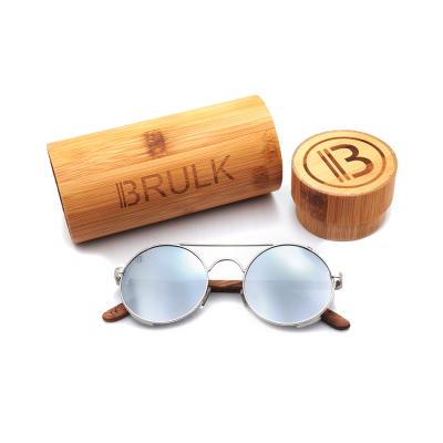 China Original Bamboo Round Sunglasses Case High Quality Custom Logo Round And Square Wooden Sunglasses Case for sale