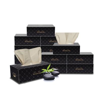 China Meeting Room 100% Pulp Box Bamboo Flat Tissue Facial Tissue Box Tissue Paper for sale