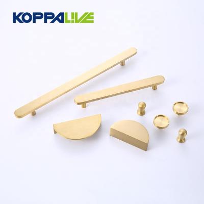 China KOPPALIVE Modern Solid Brass Home Cupboard Furniture Cabinet Hardware Drawer Door Copper Pull Handle And Knob for sale