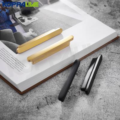 China Contemporary/Modern/Minimalist Solid Brass Interior Solid Brass Drawer Oval Copper Cabinet Cupboard Pulls Handle for sale