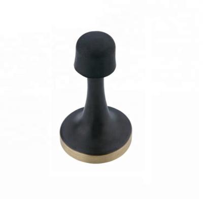 China Modern Black Magnetic Door Slamming Brass Wall Mounted Stopper Door Stopper Maker for sale