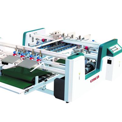 China Factory Semi-automatic Two Piece Folder And Gluer Corrugating Machine for sale