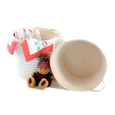 China Cheap And Stylish Woven Basket Woven Cotton Rope Organizer Laundry Viable Factory Direct Sale Manufacturer for sale