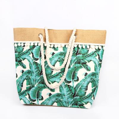 China Other Beach Summer Bags Women's Tote Bags Wholesale Ladies Bag Cotton Rope Handle Small White Ball Bagsforwomen for sale