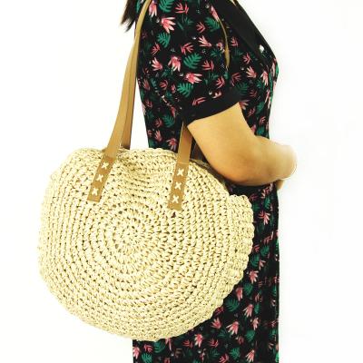 China Handmade Lady Handbags Straw Paper Beach Bag For Female LOW MOQ OEM Logo Accept for sale