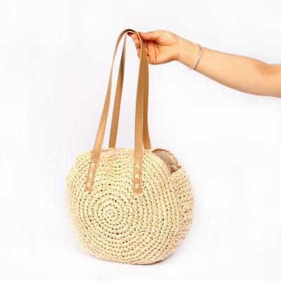 China Other OEM Logo Accept Hand Made Female Straw Paper Beach Bag For Female Handbags LOW MOQ for sale