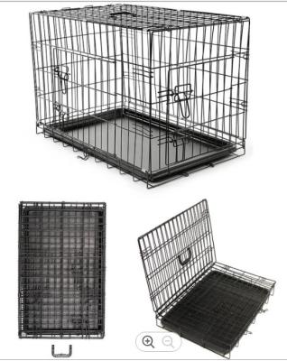 China Breathable Folding Dog Cage Plastic Dog Crates for sale