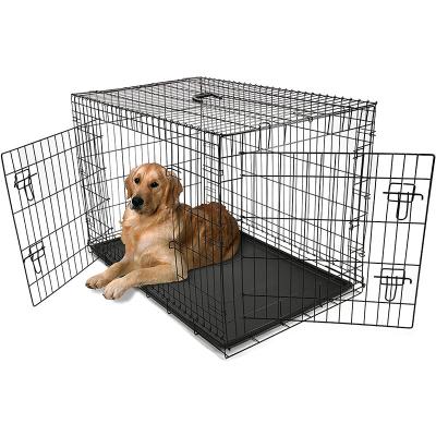 China L Breathable XL XXL Metal Dog Cages Crates Metal Dog Crates Dog Crates Folding Modular Dog Crate Modular Double Door For Sale for sale