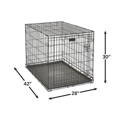 China Black Breathable Iron Dog Kennel Crate 42 Inch Crate for sale