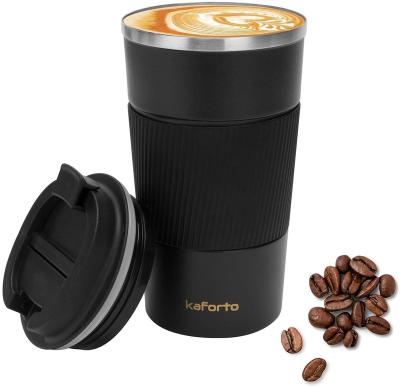 China 16oz PORTABLE Insulated Leakproof Coffee Travel Mug Stainless Steel Vacuum Coffee Mug With Screw Lid Wall Reusable Double Coffee Tumbler for sale