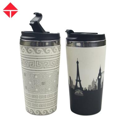 China Sustainable Custom Lean Tumbler Drinkware Thermos Coffee Mug Logo Promotion Printed SS for sale