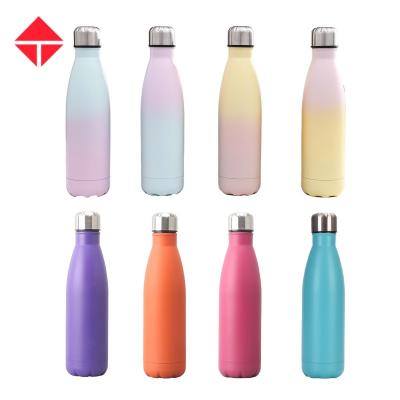 China Double Wall Cola Shape Copper Stainless Steel Eco Friendly Vacuum Sport Thermo Drink Insulated Water Bottles With Custom Logo for sale