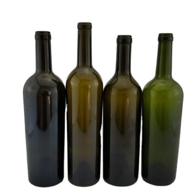 China 750ml Beverage Self Brewed Wine Bottle Brown Wine Bottle Empty Dark Green Red Wine Bottle for sale