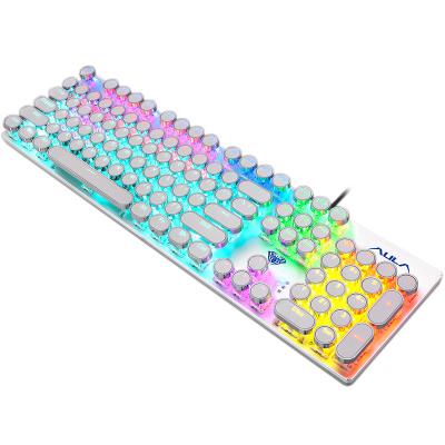 China Multimedia AULA SI-2068 Multicolor Breathing Led Lightweight Mechanical Gaming Keyboard Blue Switches for sale