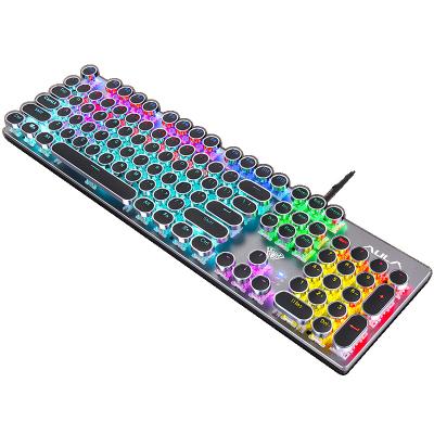 China AULA SI-2068 multimedia 108 key RGB macro macro gaming mechanical keyboard programmable rainbow standard blacklight for sale