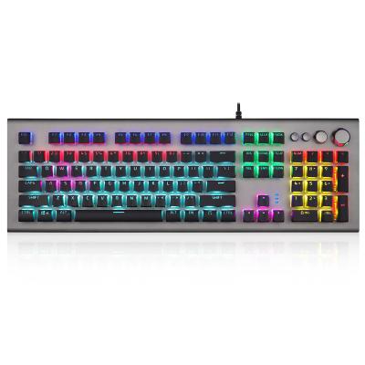 China AULA marco 2096 Mechanical Gaming Keyboard ERGONOMIC Programming Multicolor Breathing LED Backlight Mechanical Keyboard for Computer PC for sale