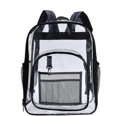 China Customized Raincoats Fashion Transparent Multifunctional Waterproof Student Eco-friendly PVC Backpack for sale