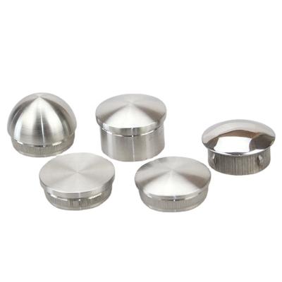 China Contemporary High Quality Railing Tube Dome Railing Fitting Stainless Steel Pipe End Cap for sale