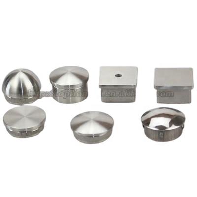 China Contemporary Round Bezel Stainless Steel Railing Handrails Tube Cap for sale