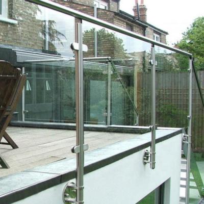 China Modern direct glass stair stainless steel manufacturing fence price for sale