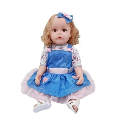 China High Simulation Npk Factory Wholesale 52cm Realistic Baby Reborn Doll 3d Skin Veins Visible Lifelike Boy Silicone Reborn Dolls for sale