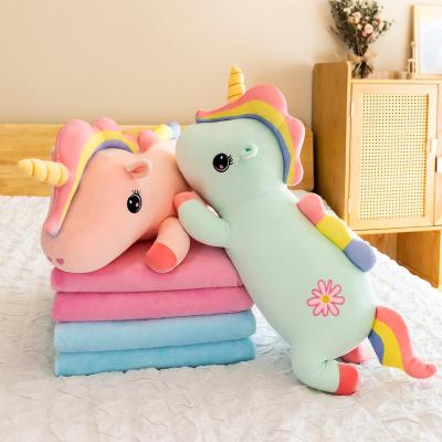 China Kids Toy Gift Birthday Gift For Kids Cartoon Unicorn Pillow And Blanket Set 2 In 1 Pillow Blanket for sale