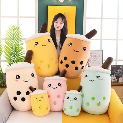 China Kids Toy Gift In Stock Wholesale 24cm 35cm 50cm 70cm Peluche Kawaii Cute Stuffed Pearl Cup Shape Toy Bubble Cartoon Milk Tea Boba Plush Toy for sale