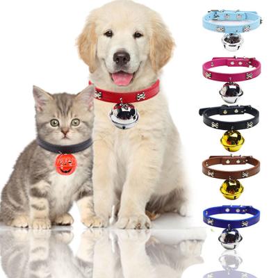 China Manufacturer Custom Wholesale Multi-colors Camouflage Bell Print Cat Dog Collar With Bell for sale