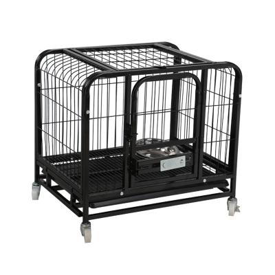 China Durable Folding With Dog Toilet Stainless Steel Wire Pet Cat Cage Outdoor Metal for sale