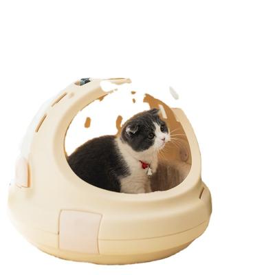 China New Air Box Cat Dog Space Capsule Pet Breathable Sensitive Summer Pet Cage Air Box For Cat CARRIERS Car Travel Accessories Carton for sale