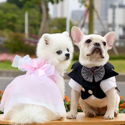 China Viable Gentleman Dog Clothes Suit Boy Dog Wedding Dress Tuxedo Party Pet Clothing Poodle Poodle Schnauzer Pug Clothes for sale