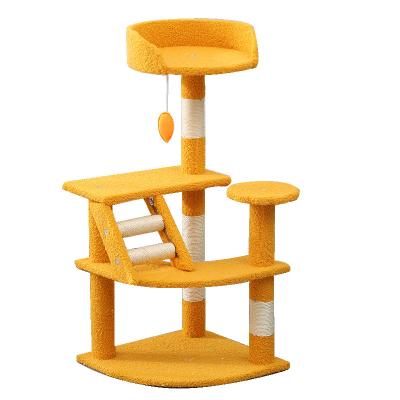 China Stocked Cheap Price Sisal Post Cat Tree Tower Kitten Dwelling Lining Post for sale