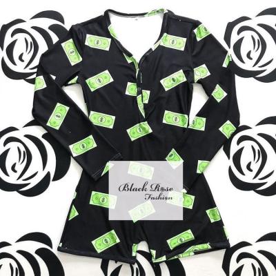 China Rose Fashion A black QUICK DRY passionate onesie dollar onesie for women for sale